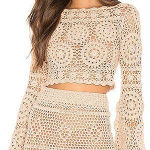 Majorelle Harvet Crochet Crop Top